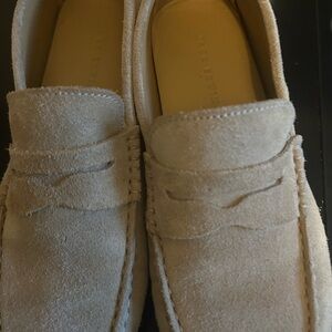 Jack Erwin Beige Suede Loafers for Men